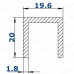 Профіль алюмінієвий П-подібний  20*19,6*20*1,8 Анод 0