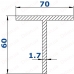 Профіль Т-подібний 70*60*1,7 рифлений 0