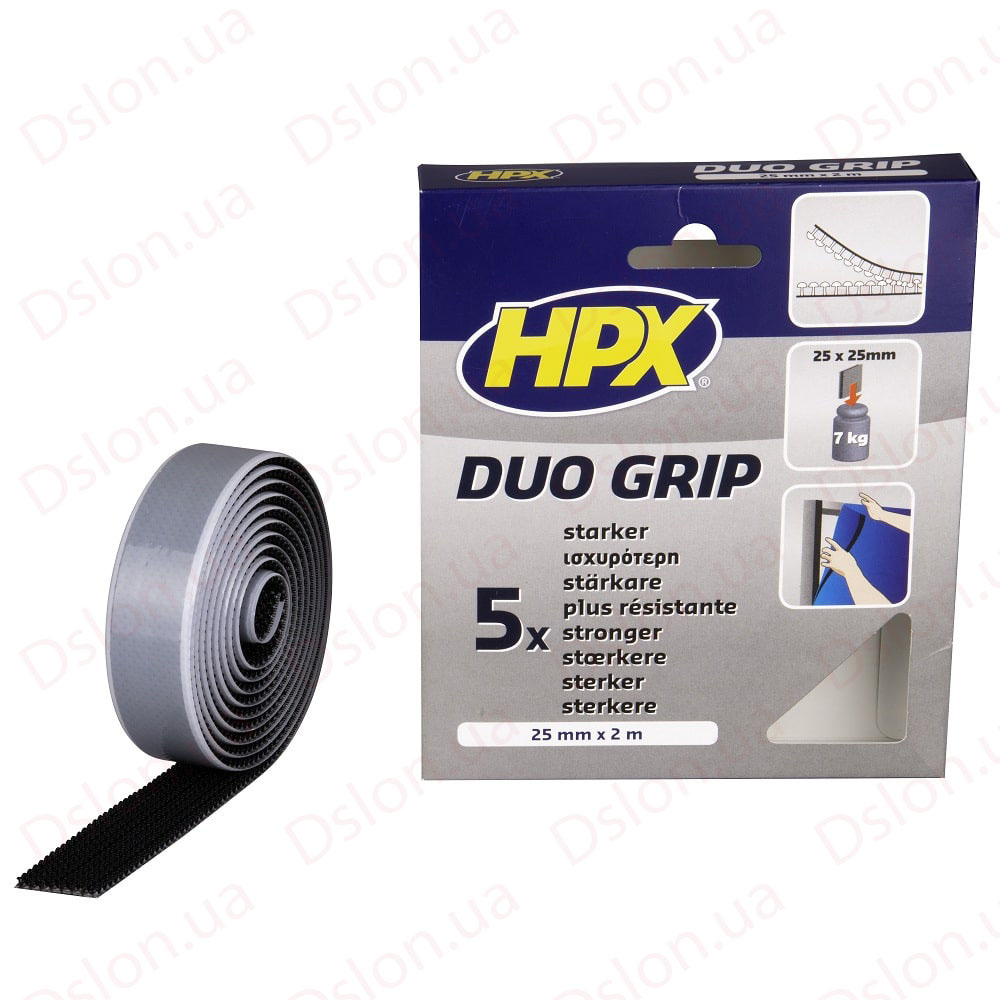 85010 Стрічка-застібка DUO GRIP 25 мм х 3,1/4,5 мм х 25 м чорна-0